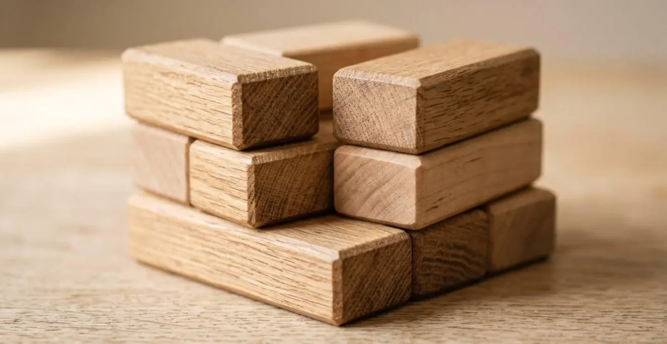 Jeu de construction en bois intemporel présentant sa durabilité