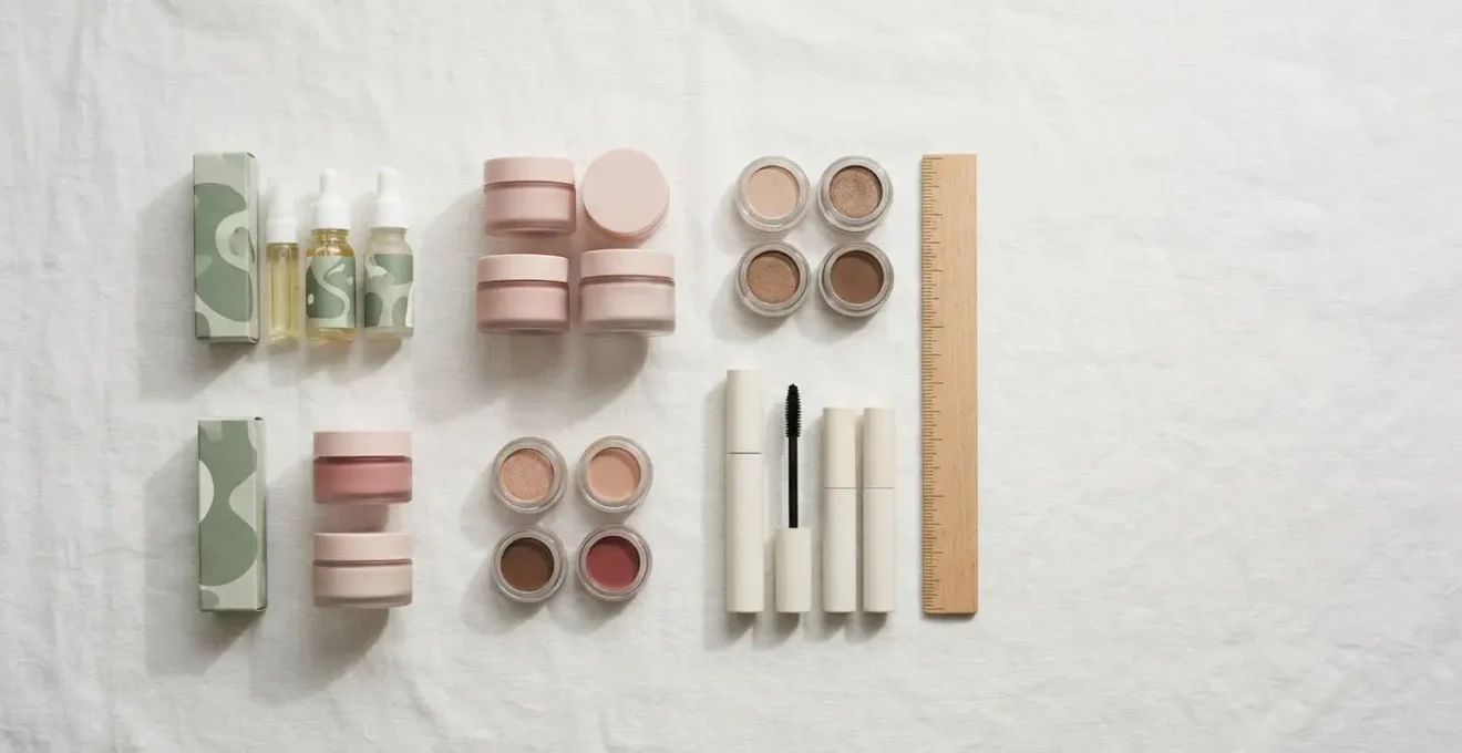 Analyse comparative de la valeur réelle des abonnements box beauté avec produits cosmétiques disposés stratégiquement