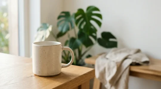 Mug photo personnalisé premium en céramique de qualité dans un environnement design et durable